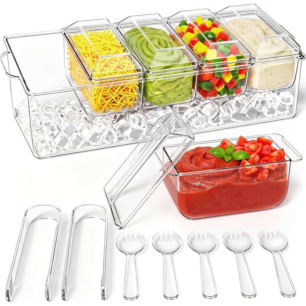 Garnish Tray Set - صينية توابل، حامل طعام مبرد للمنزل