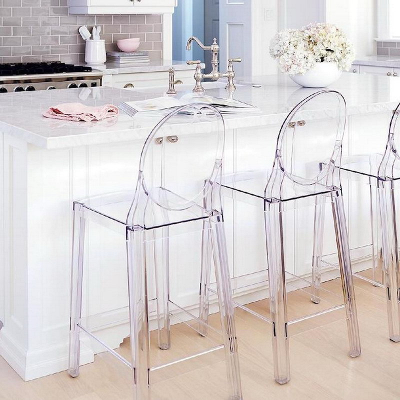 Home Bar Stools - 8 قطعة ديكور المنزل الموضة واضح