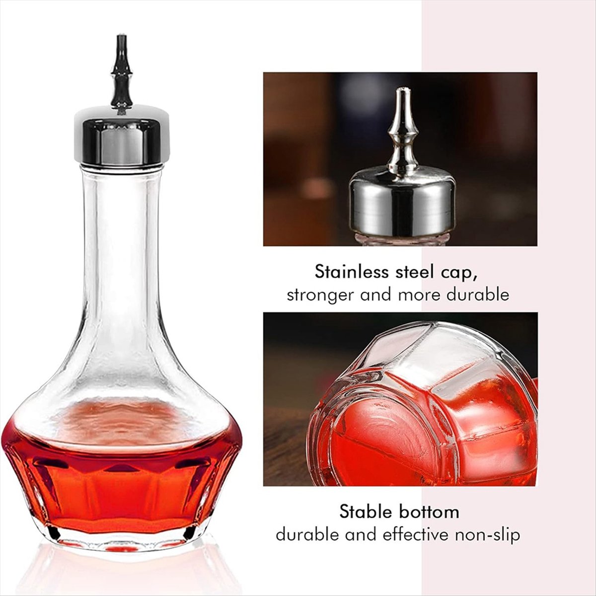 طقم زجاجات A75K مكون من 6 قطع، - مراجعة Bitters Bottle Set وسعره