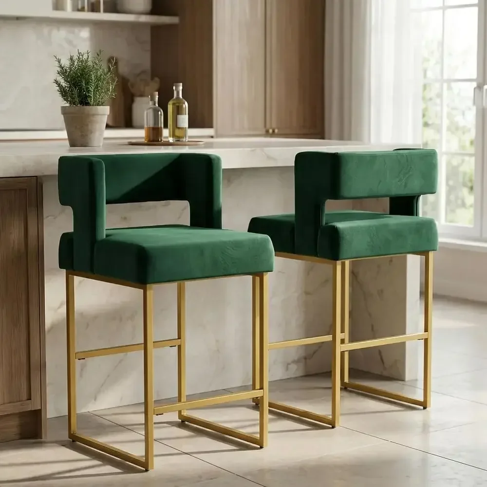 مجموعة من كرسيين بار من المخمل - مراجعة Home Bar Stools وسعره
