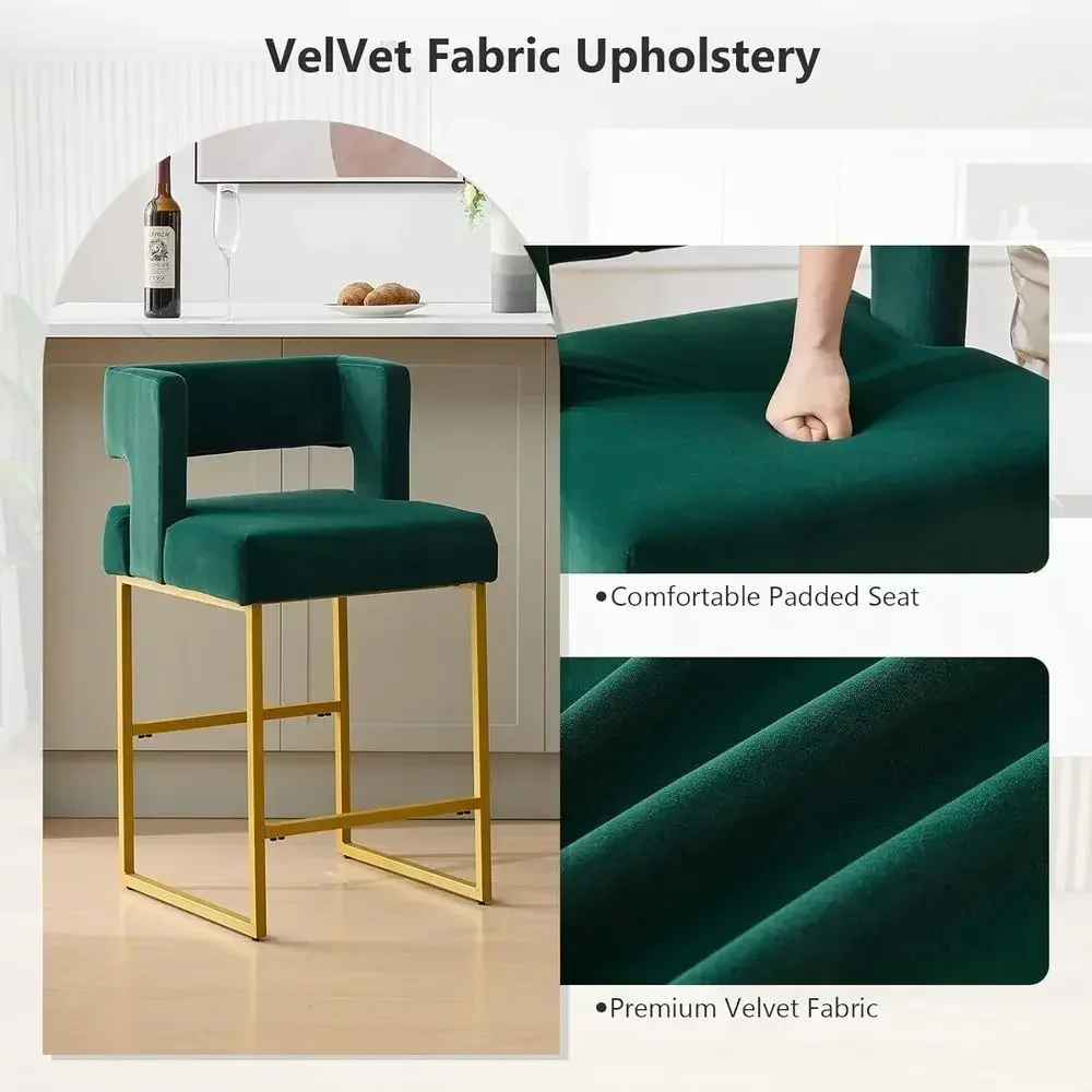 مجموعة من كرسيين بار من المخمل - مراجعة Home Bar Stools وسعره