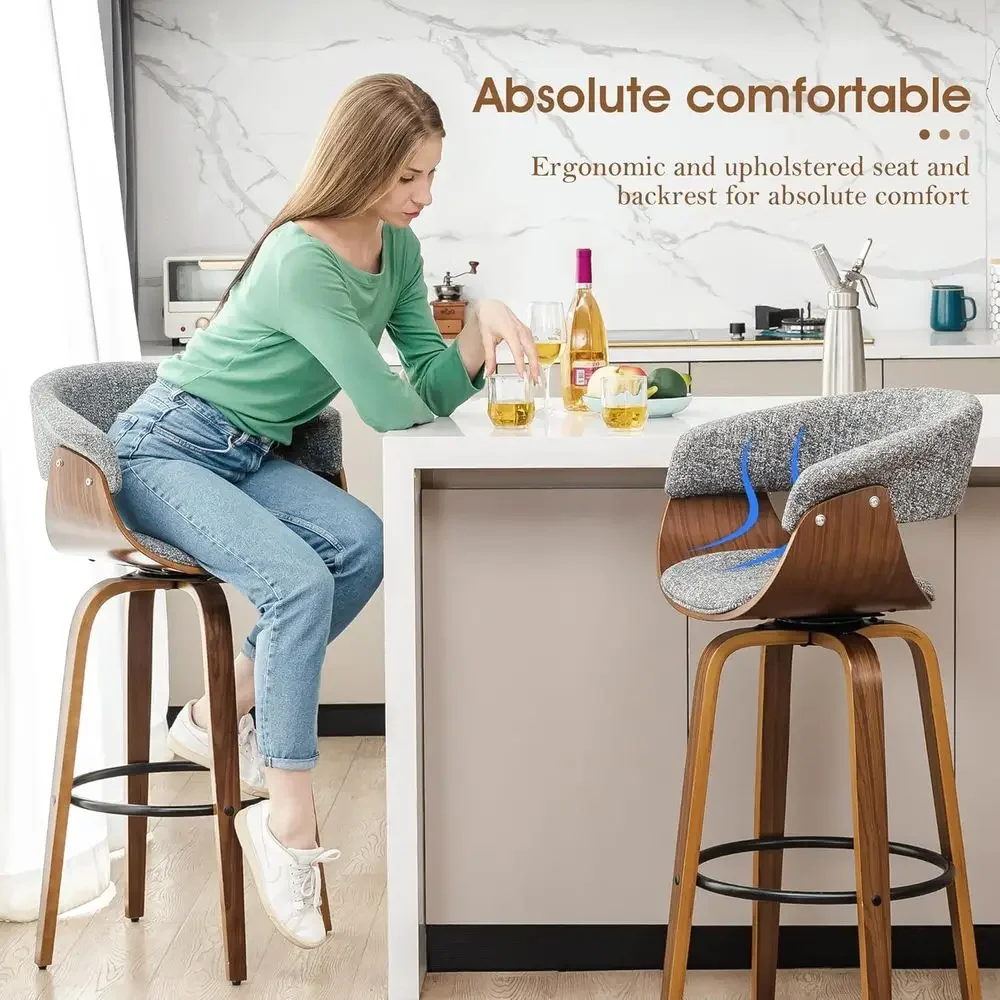 مجموعة من كرسيين بار دوارين من - مراجعة Home Bar Stools وسعره