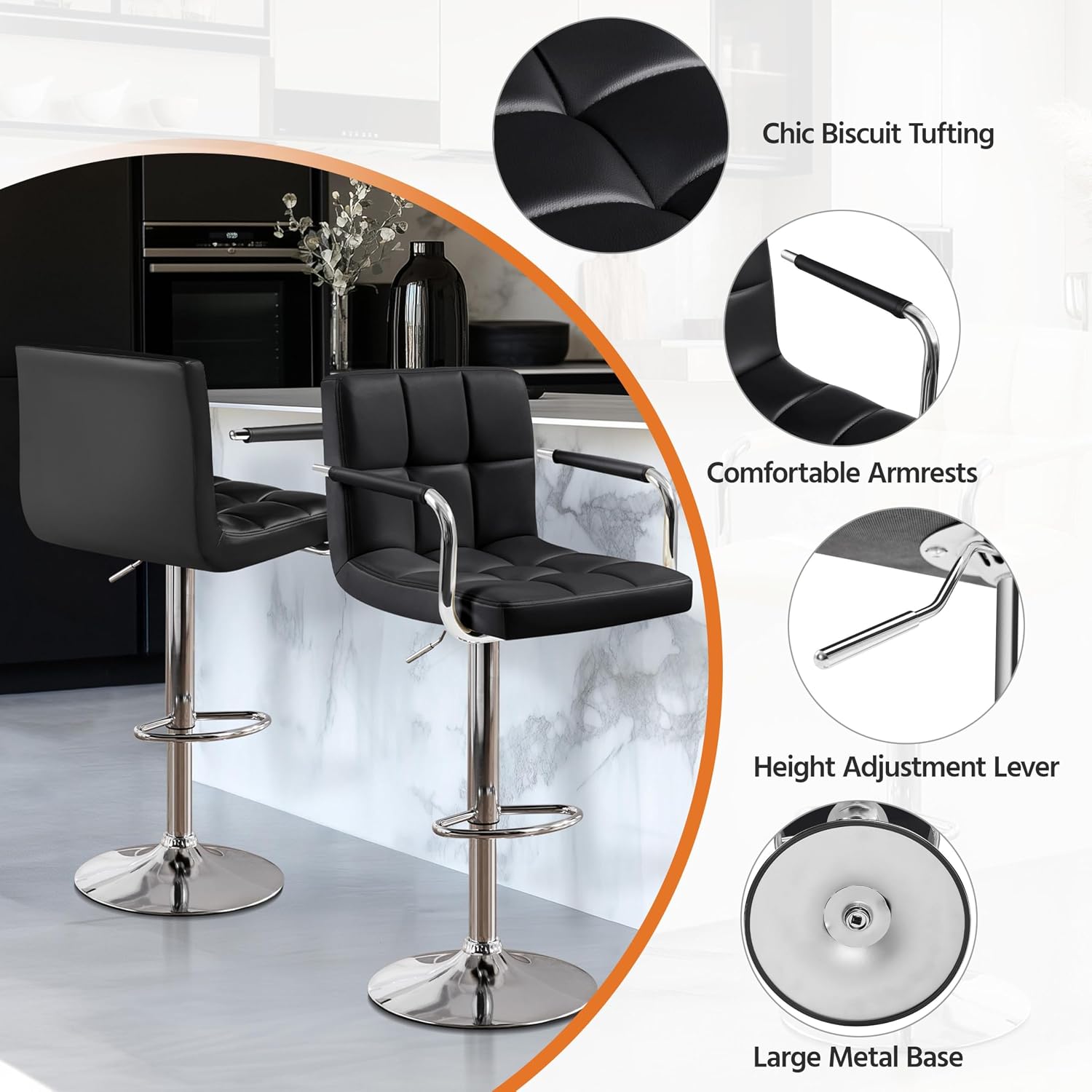 مجموعة من كرسيين للبار، كراسي  - مراجعة Home Bar Stools وسعره