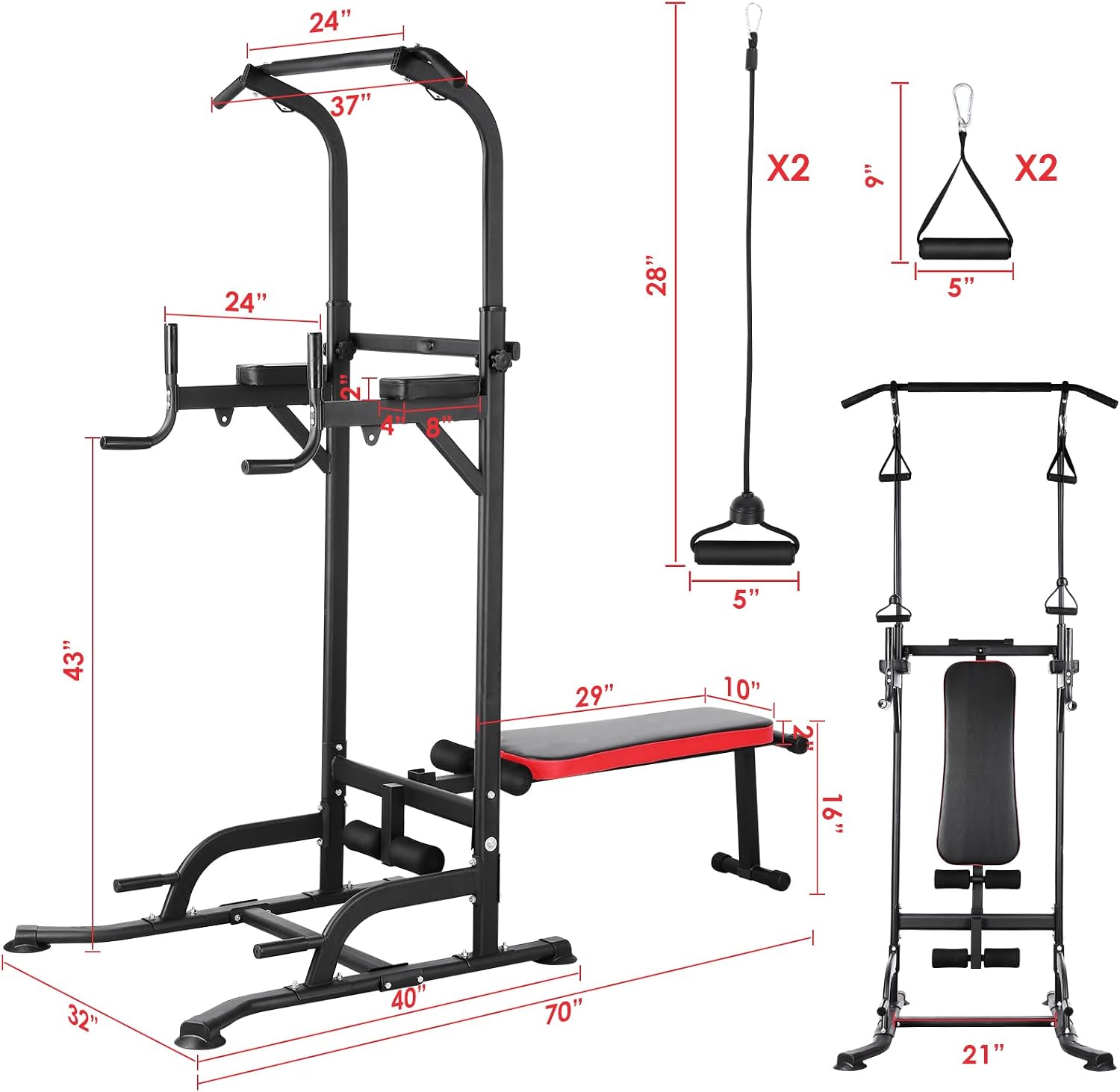 برج تمارين رياضية مع مقعد، وعم - مراجعة Home Bar And Gym وسعره