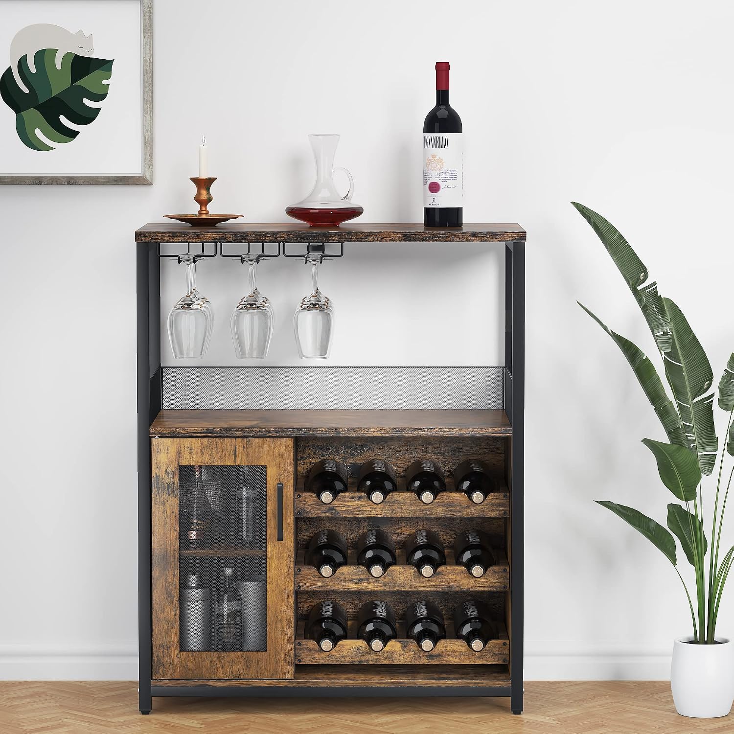 خزانة بار حديثة بطول 36 بوصة ب - مراجعة Home Bar Shelves وسعره