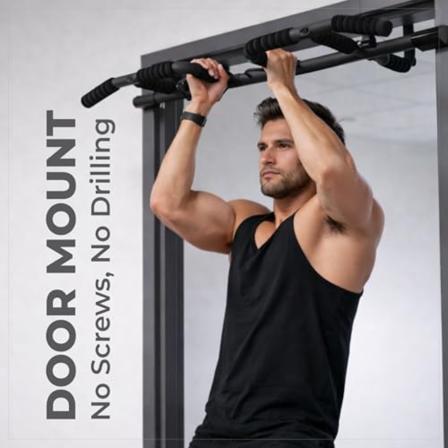 مجموعة قضبان سحب للباب مع أحزم - مراجعة Home Bar And Gym وسعره
