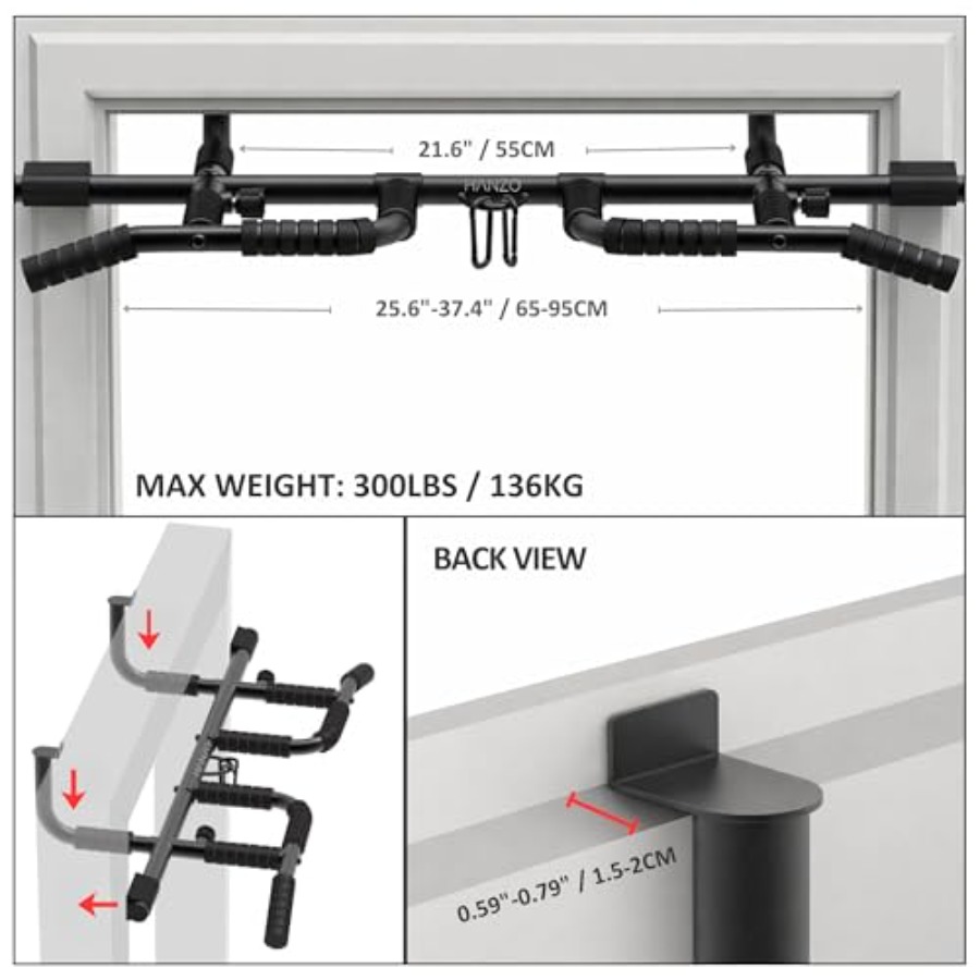 مجموعة قضبان سحب للباب مع أحزم - مراجعة Home Bar And Gym وسعره
