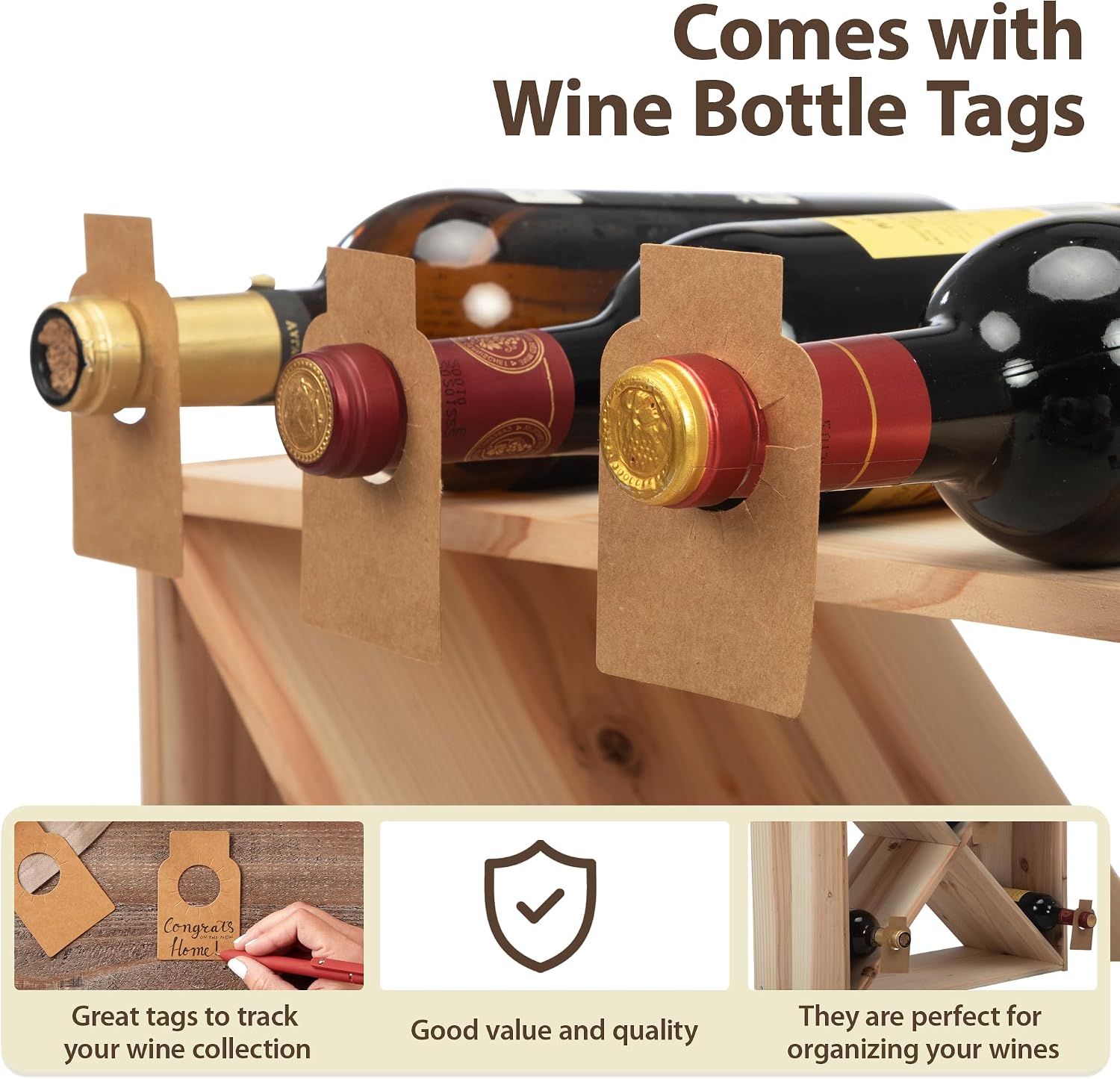 رف نبيذ بسعة 96 زجاجة، وحدة تخ - مراجعة Home Bar Shelves وسعره