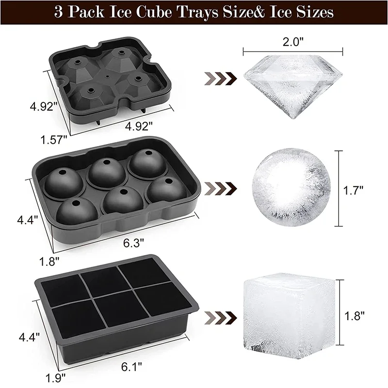 صواني مكعبات الثلج الكبيرة قوا - مراجعة Ice Mold Sphere وسعره